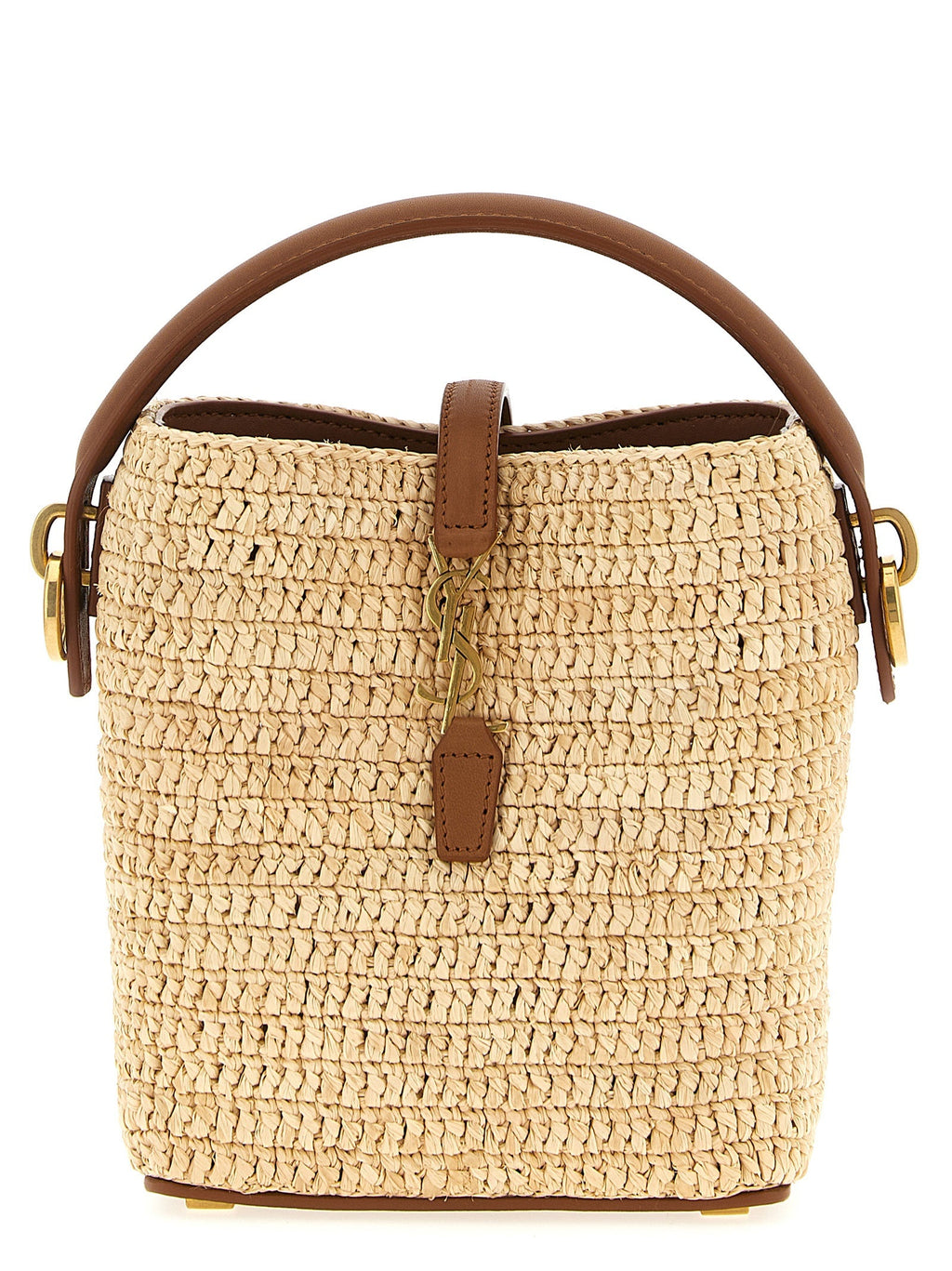 Saint Laurent Beige Raffia Crossbody Bag Saint Laurent