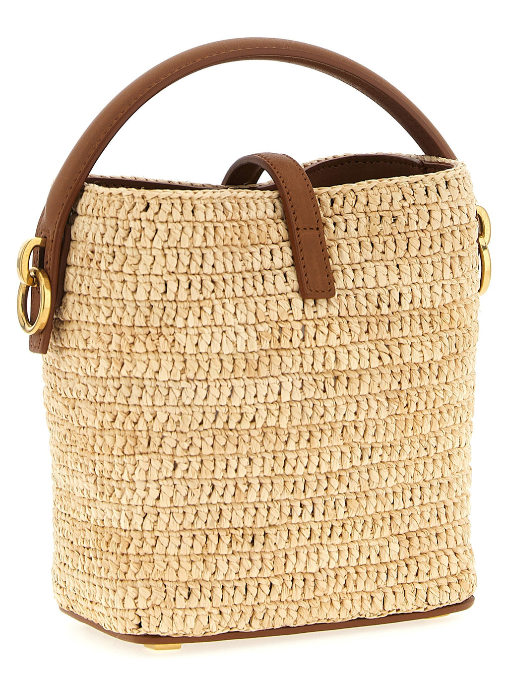 Saint Laurent Beige Raffia Crossbody Bag Saint Laurent