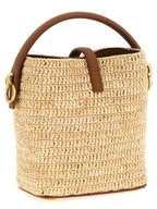Saint Laurent Beige Raffia Crossbody Bag Saint Laurent