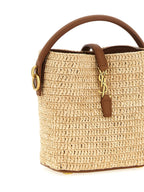 Saint Laurent Beige Raffia Crossbody Bag Saint Laurent