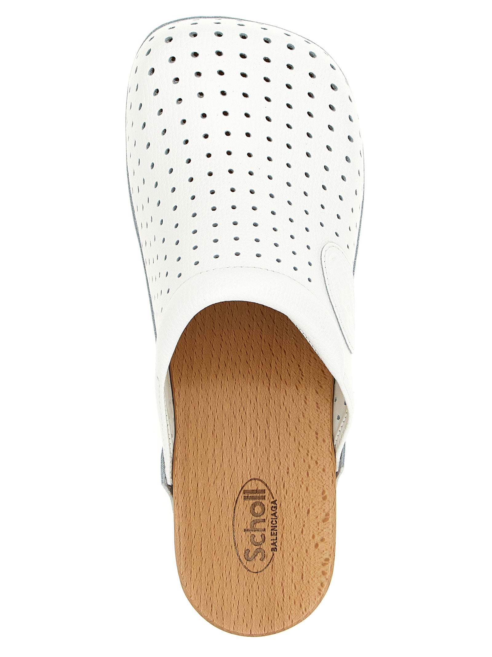 Balenciaga White Calfskin Clogs Balenciaga