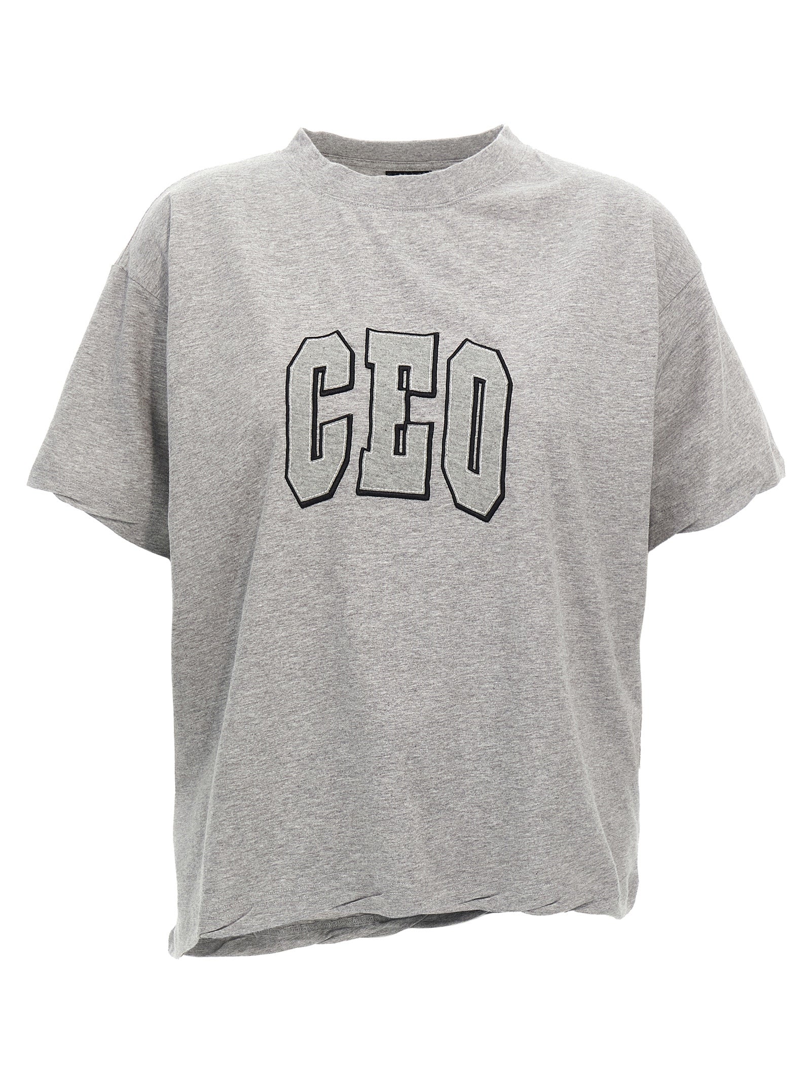 Balenciaga Gray Cotton T-Shirt Balenciaga