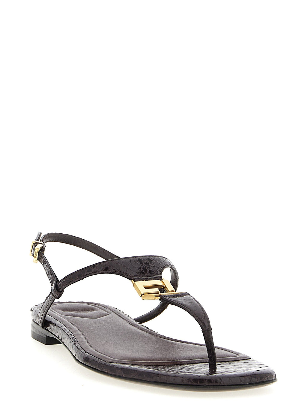 Fendi Purple Elastane Flat Sandals Fendi
