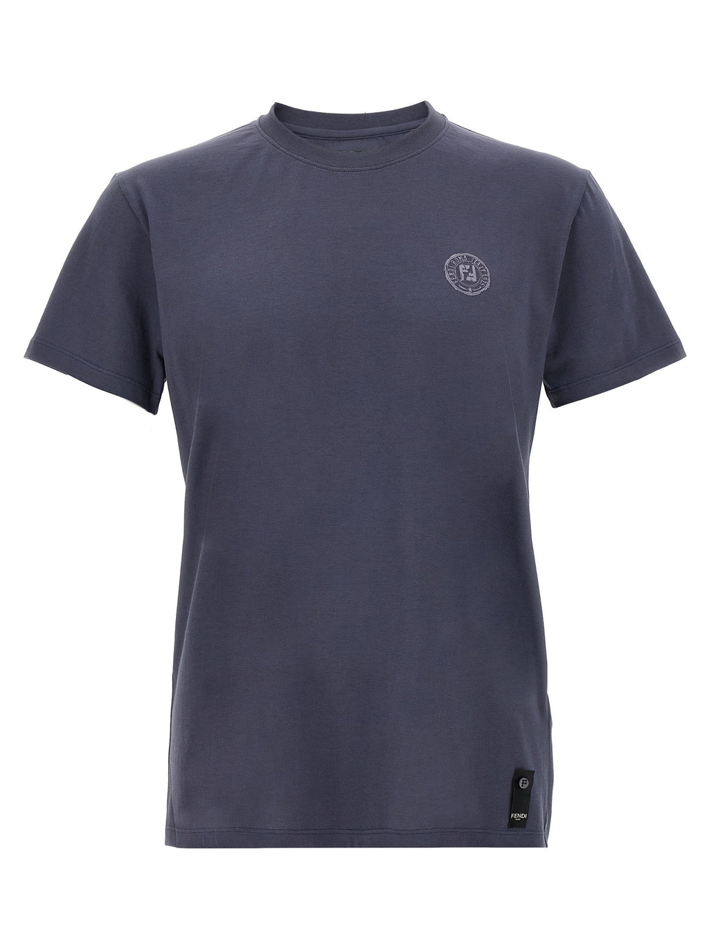Fendi Blue Cotton T-Shirt Fendi