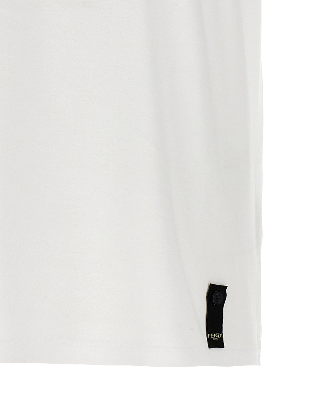 Fendi White Cotton T-Shirt Fendi