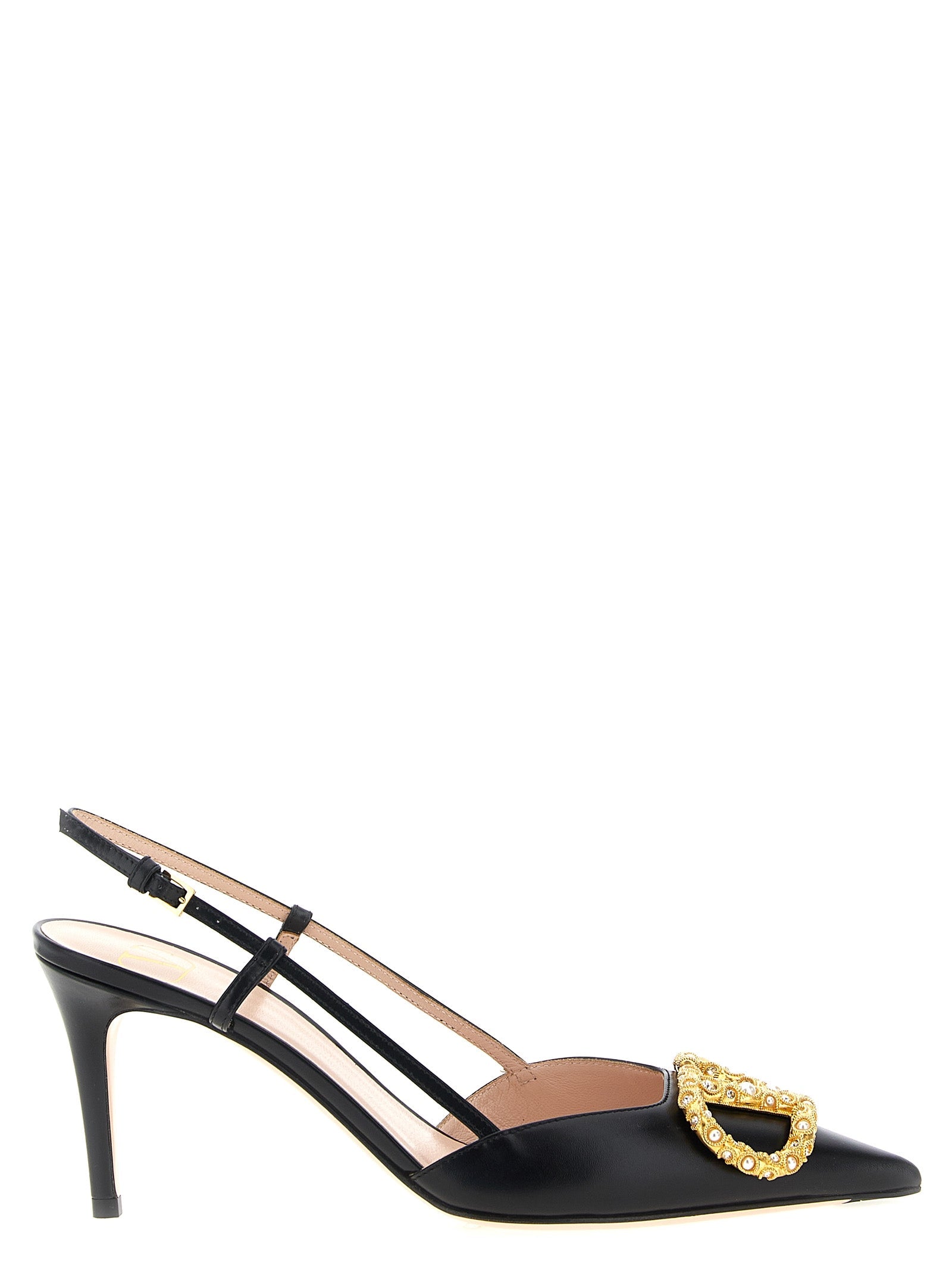 Valentino Garavani Black Calfskin High Heel Pumps Valentino Garavani