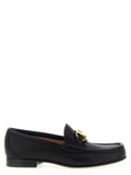 Valentino Garavani Black Buffalo Leather Slip-On Loafers Valentino Garavani