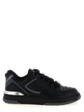 Versace Black Calfskin Athletic Sneakers Versace