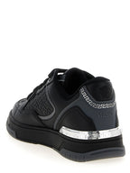 Versace Black Calfskin Athletic Sneakers Versace