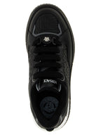Versace Black Calfskin Athletic Sneakers Versace