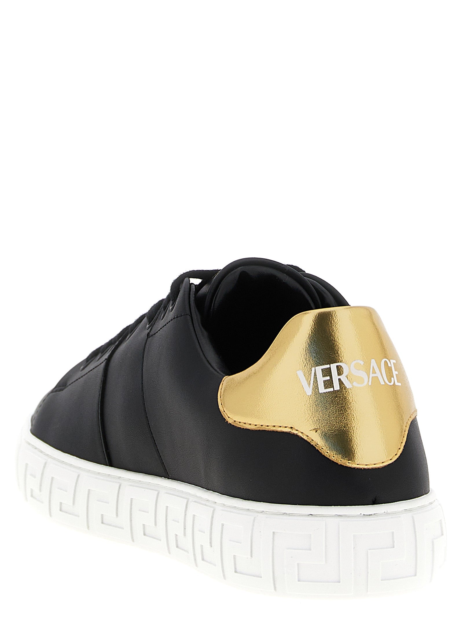 Versace Black Nylon Low Top Sneakers Versace