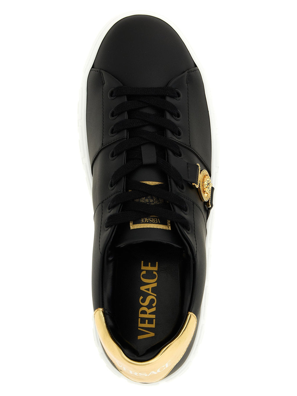 Versace Black Nylon Low Top Sneakers Versace