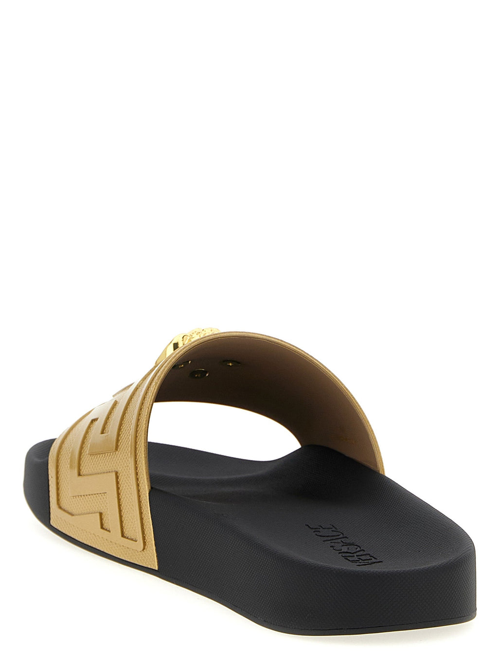 Versace Gold Glass Slides Versace