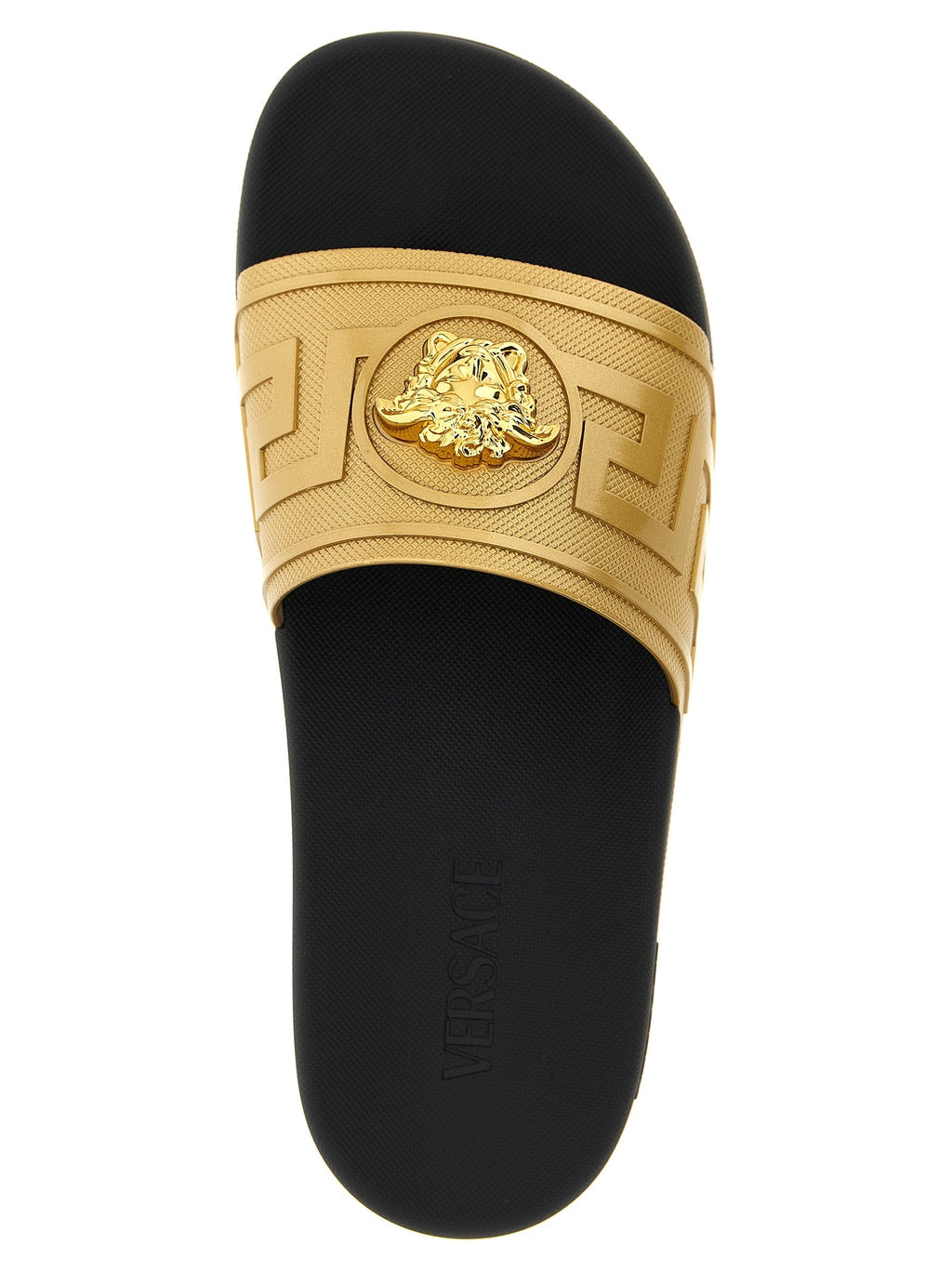 Versace Gold Glass Slides Versace