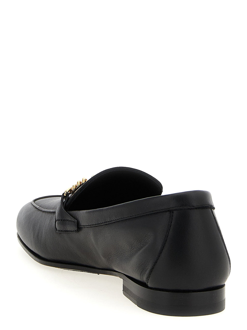 Versace Black Calfskin Slip-On Loafers Versace