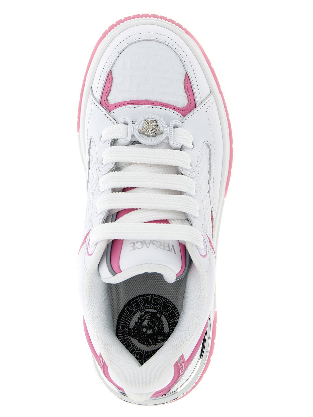 Versace Multicolor Calfskin Athletic Sneakers Versace