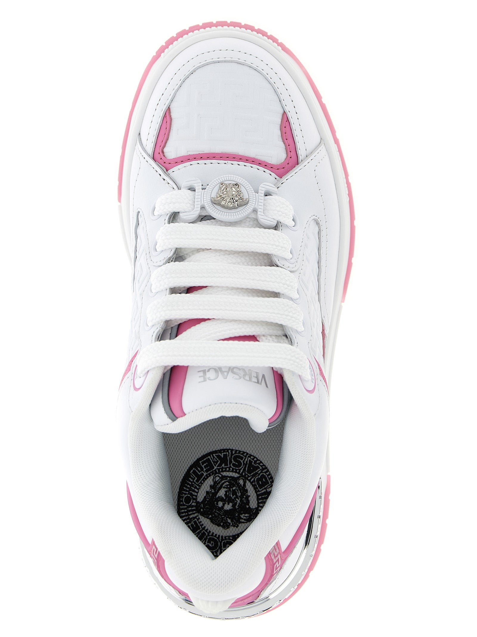 Versace Multicolor Calfskin Athletic Sneakers Versace