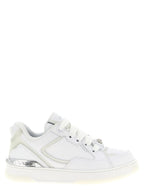 Versace White Calfskin Low Top Sneakers Versace