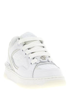 Versace White Calfskin Low Top Sneakers Versace