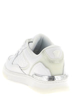 Versace White Calfskin Low Top Sneakers Versace