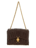 Versace Brown Lamb Leather Shoulder Bag Versace