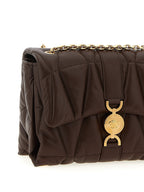 Versace Brown Lamb Leather Shoulder Bag Versace