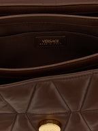 Versace Brown Lamb Leather Shoulder Bag Versace