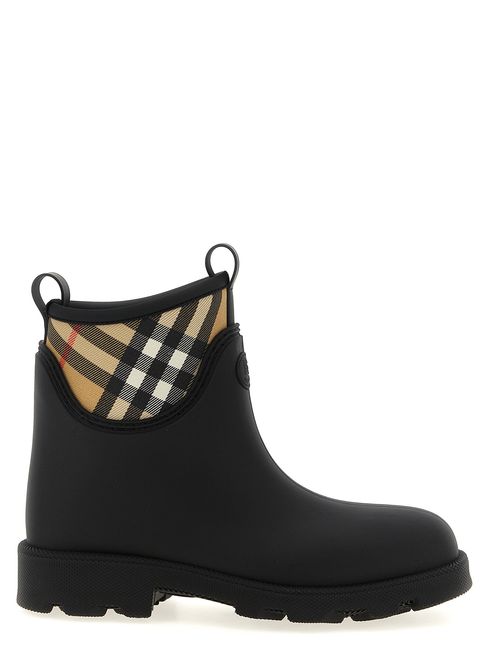 Burberry Black Rubber Ankle Boots Burberry