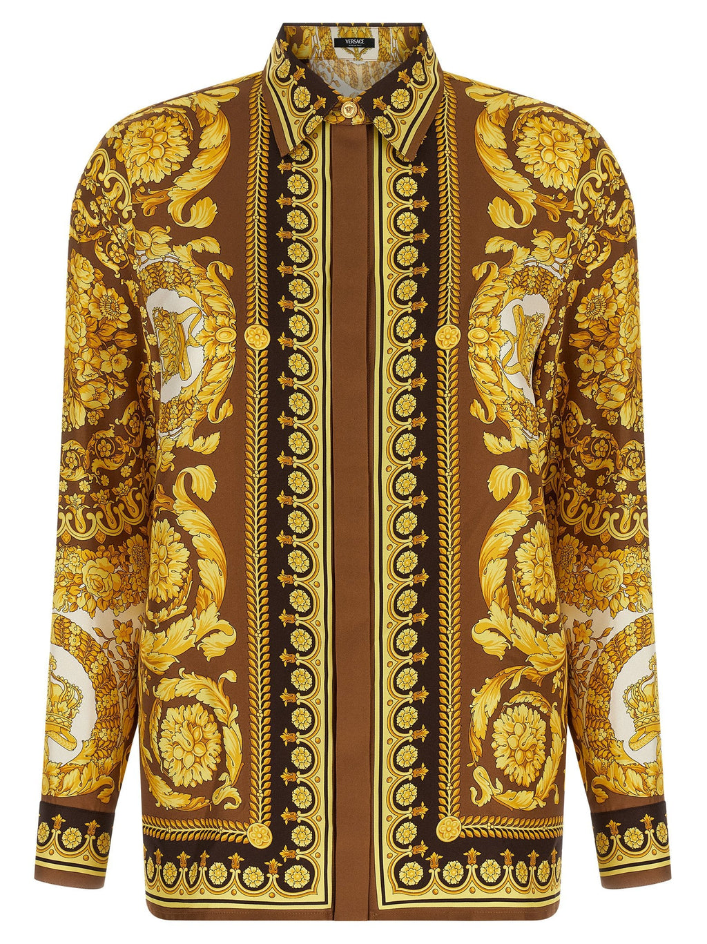 Versace Gold Silk Blouse Versace