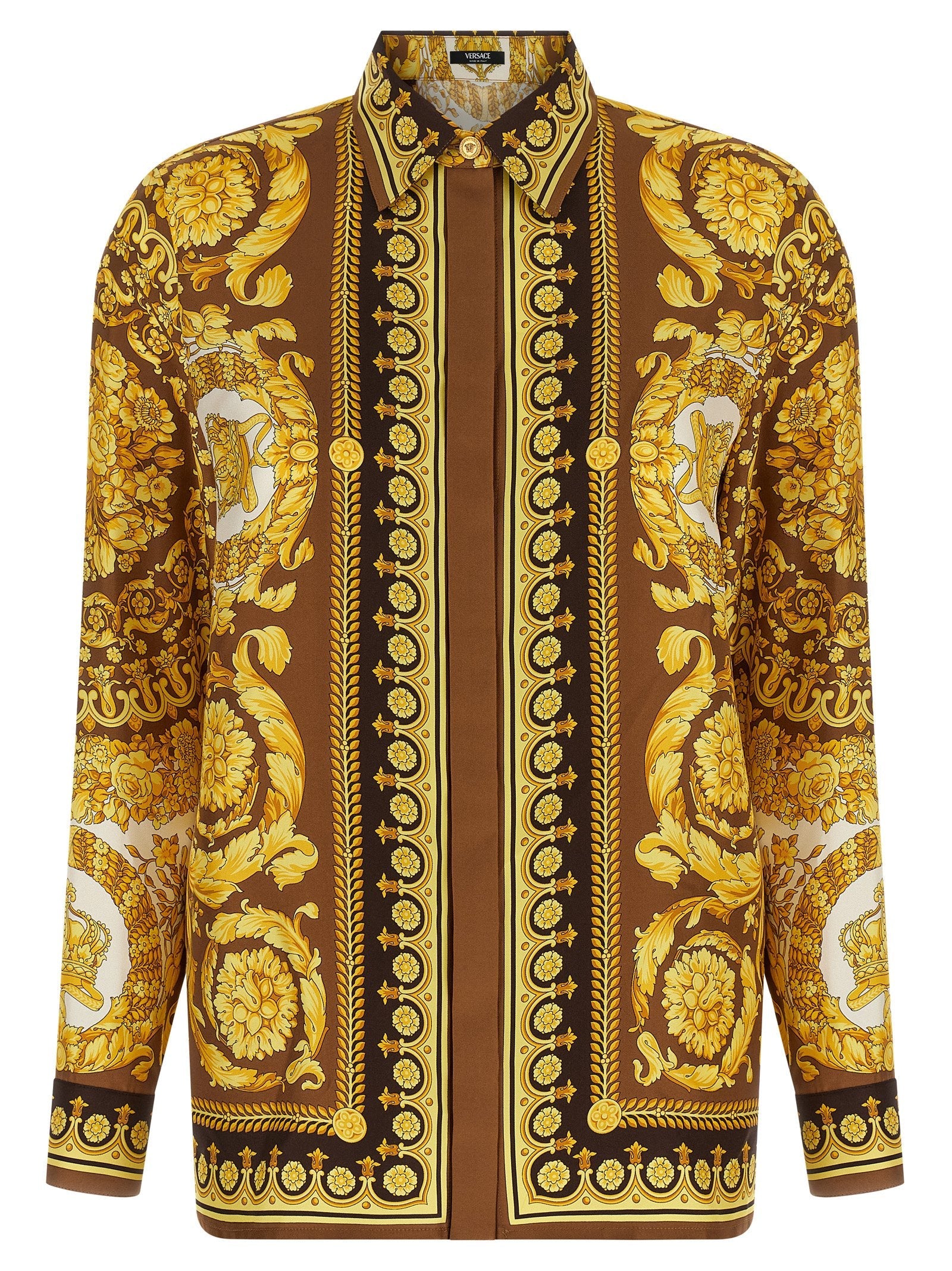 Versace Gold Silk Blouse Versace