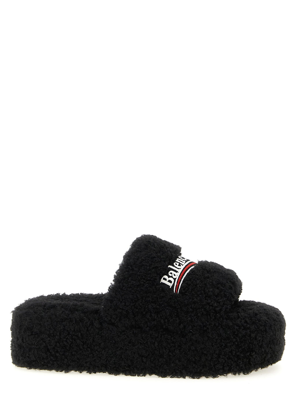 Balenciaga Black Polyester Slides Balenciaga