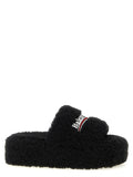 Balenciaga Black Polyester Slides Balenciaga
