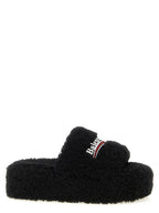 Balenciaga Black Polyester Slides Balenciaga