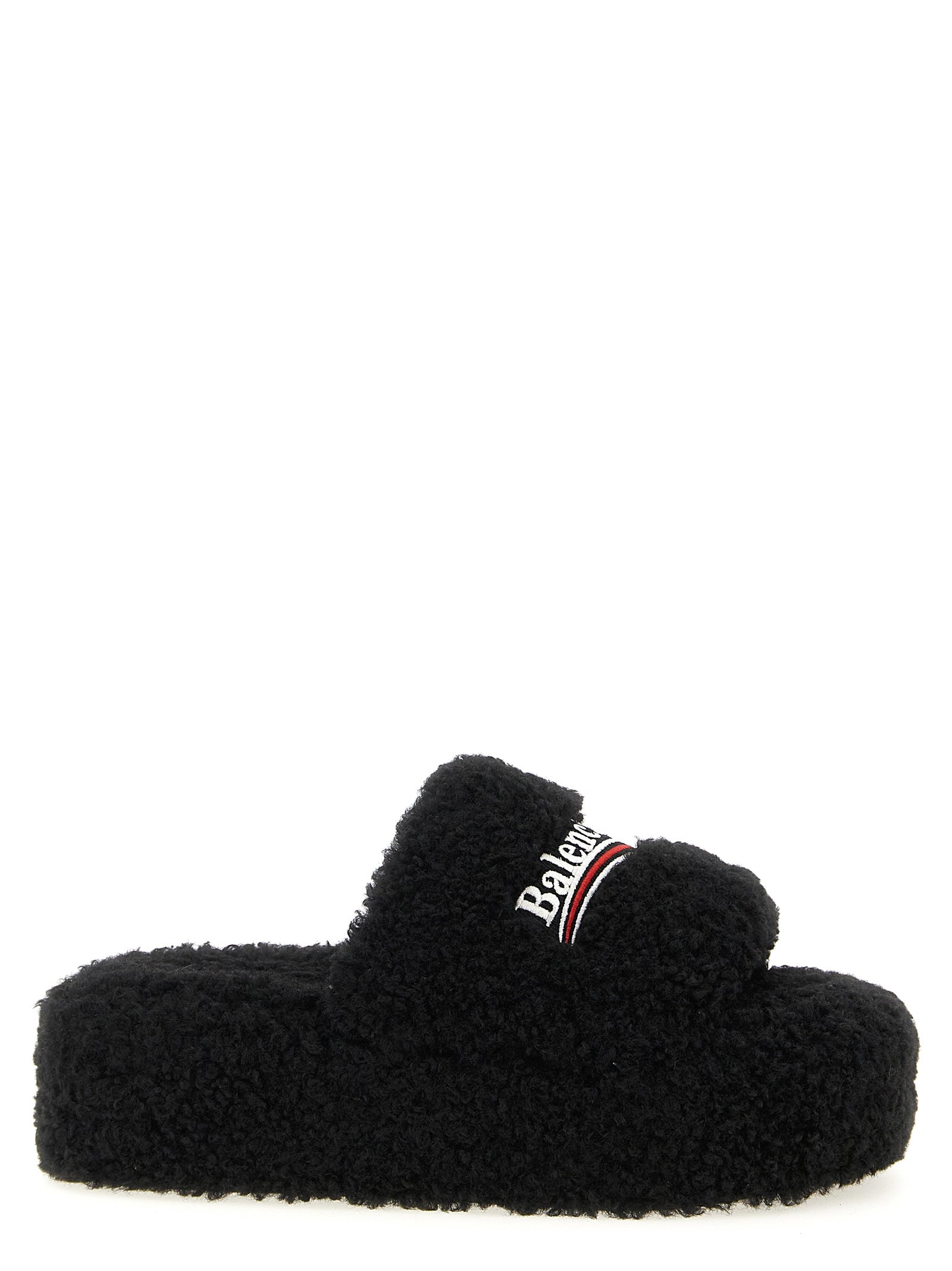 Balenciaga Black Polyester Slides Balenciaga