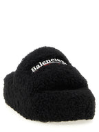 Balenciaga Black Polyester Slides Balenciaga