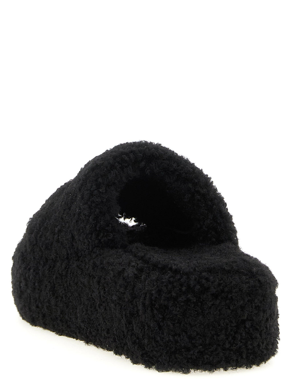 Balenciaga Black Polyester Slides Balenciaga