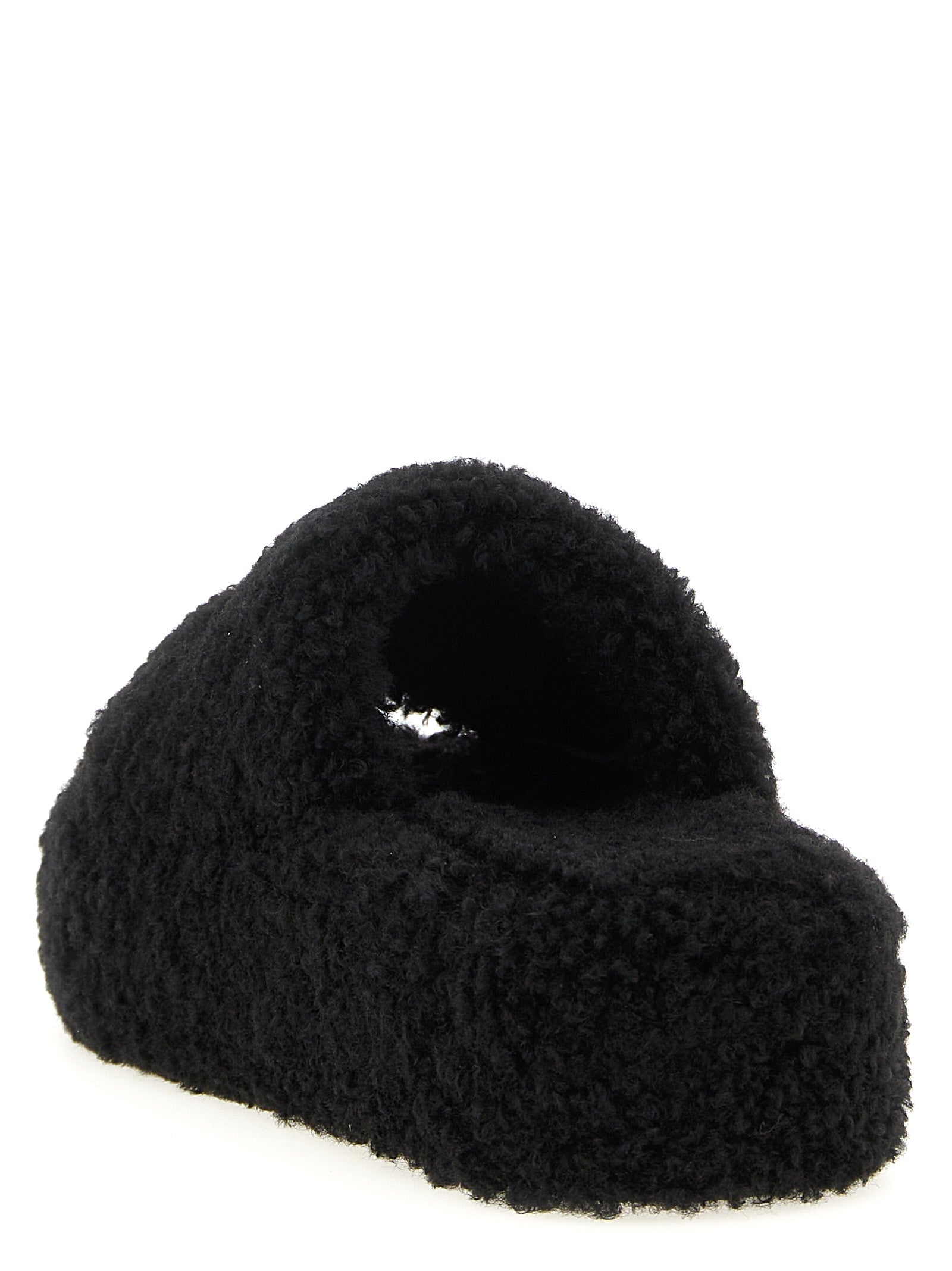 Balenciaga Black Polyester Slides Balenciaga