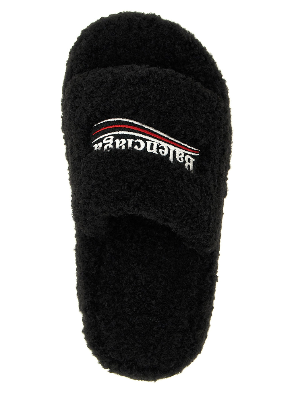 Balenciaga Black Polyester Slides Balenciaga