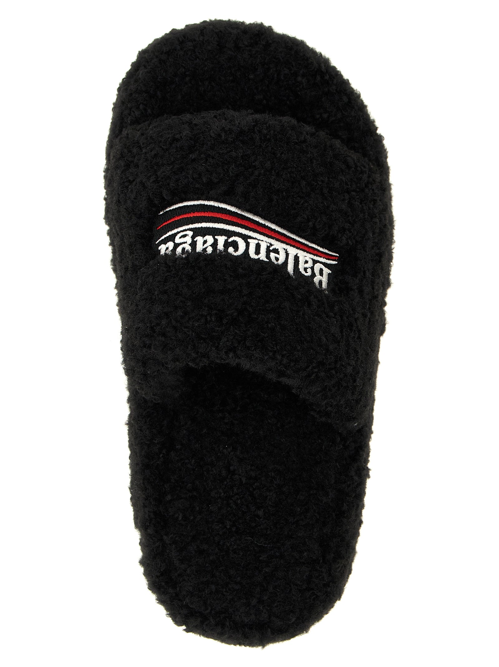 Balenciaga Black Polyester Slides Balenciaga
