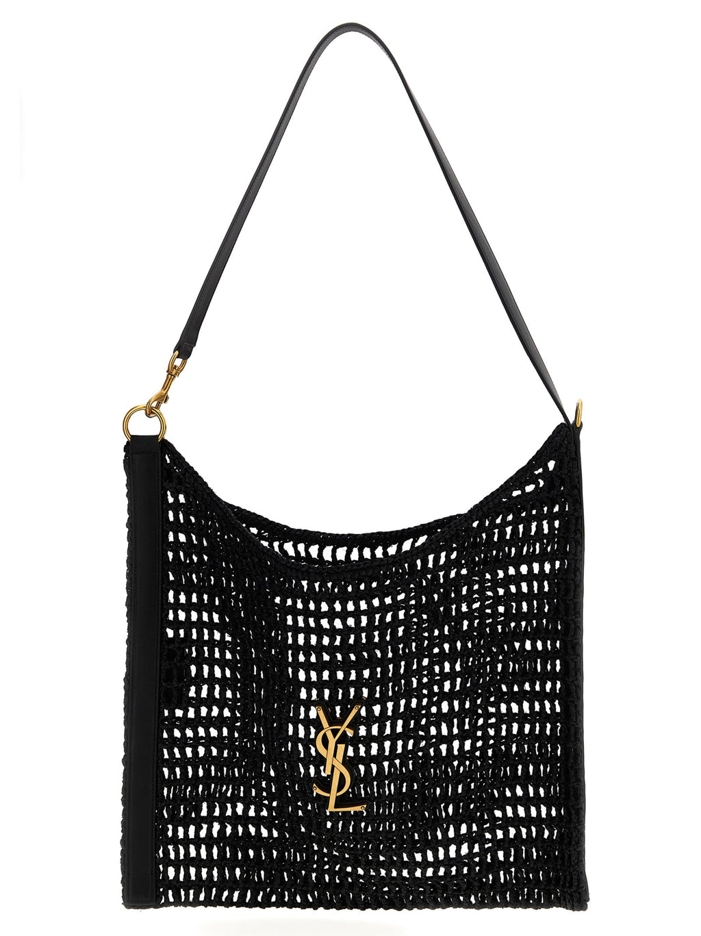 Saint Laurent Black Raffia Shoulder Bag Saint Laurent