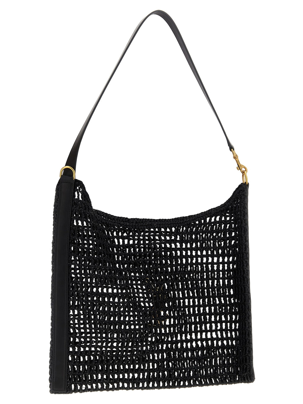Saint Laurent Black Raffia Shoulder Bag Saint Laurent