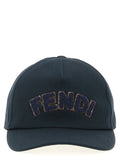 Fendi Blue Cotton Cap (Baseball Hat) Fendi