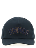 Fendi Blue Cotton Cap (Baseball Hat) Fendi