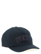 Fendi Blue Cotton Cap (Baseball Hat) Fendi
