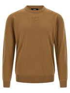 Fendi Beige Virgin Wool Cardigan Fendi