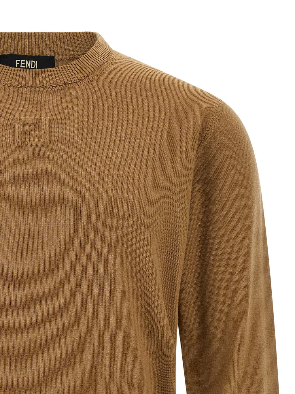 Fendi Beige Virgin Wool Cardigan Fendi