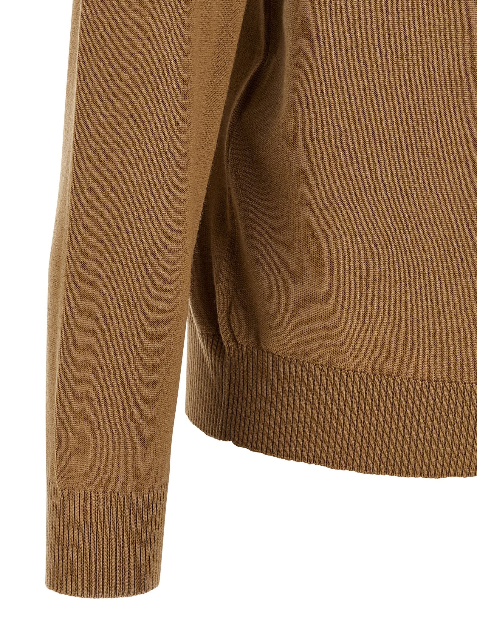 Fendi Beige Virgin Wool Cardigan Fendi
