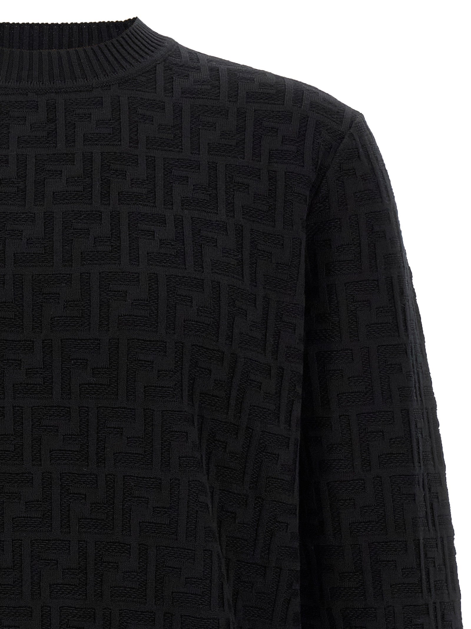 Fendi Black Cotton Cardigan Fendi