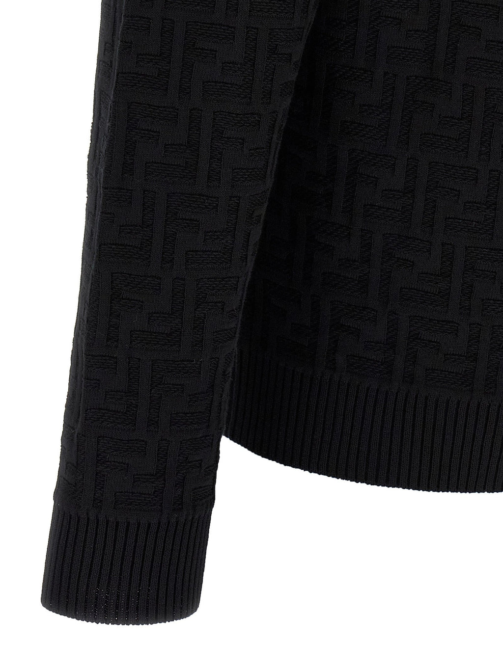 Fendi Black Cotton Cardigan Fendi
