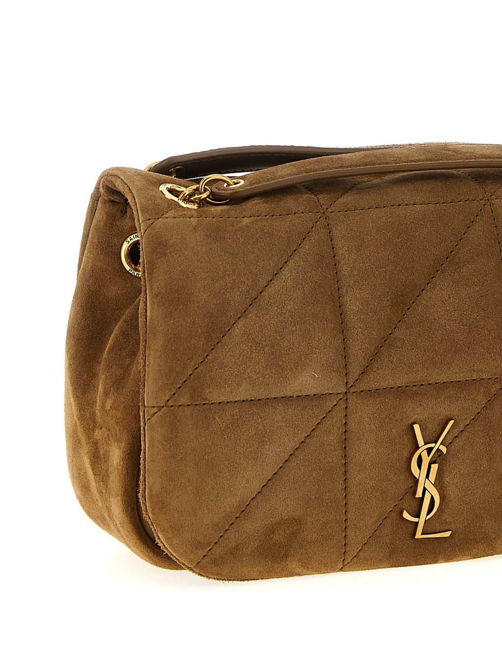 Saint Laurent Beige Calfskin Shoulder Bag Saint Laurent